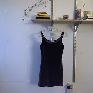 Adorable vintage purple velvet mini dress
